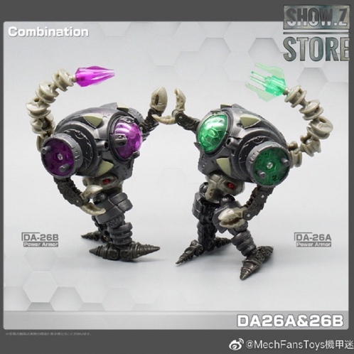 MechFansToys Power Suit DA26A DA26B green purple weapon set MechFansToys Power Suit DA26A DA26B green purple weapon set