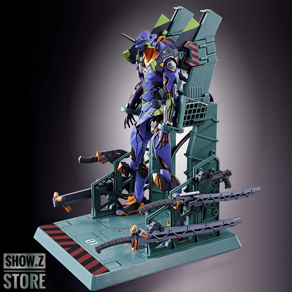 Bandai Metal Build EVA-01 Test Type purple orange mecha suit Bandai Metal Build EVA-01 Test Type purple orange mecha suit