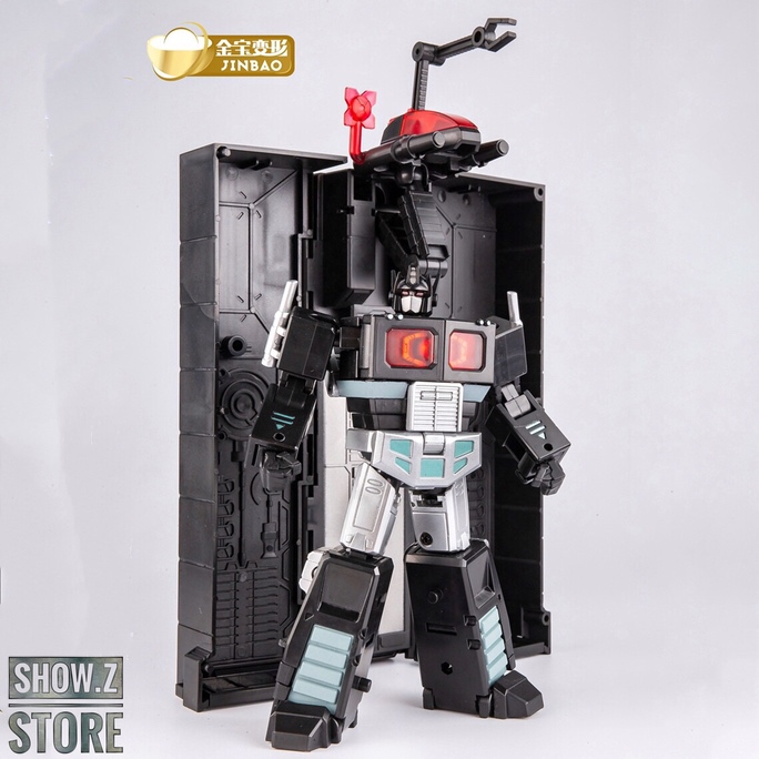 Jinbao DF-04B Revenge Warrior Optimus Prime robot with red flames and black armor Jinbao DF-04B Revenge Warrior Optimus Prime robot with red flames and black armor
