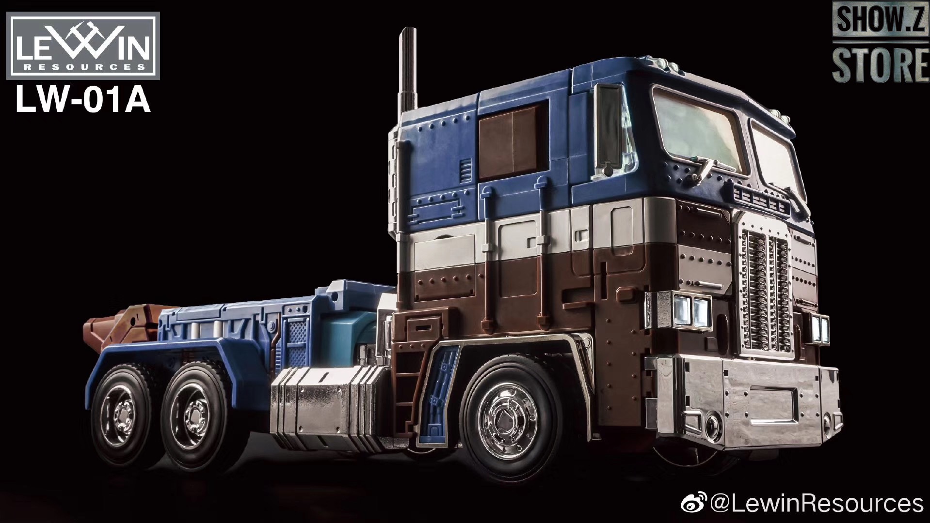 Optimus Prime figure with red white blue color scheme and details Optimus Prime figure with red white blue color scheme and details