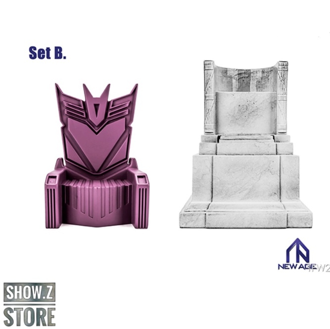 Megatron throne and white stone memorial architectural structures set Megatron throne and white stone memorial architectural structures set