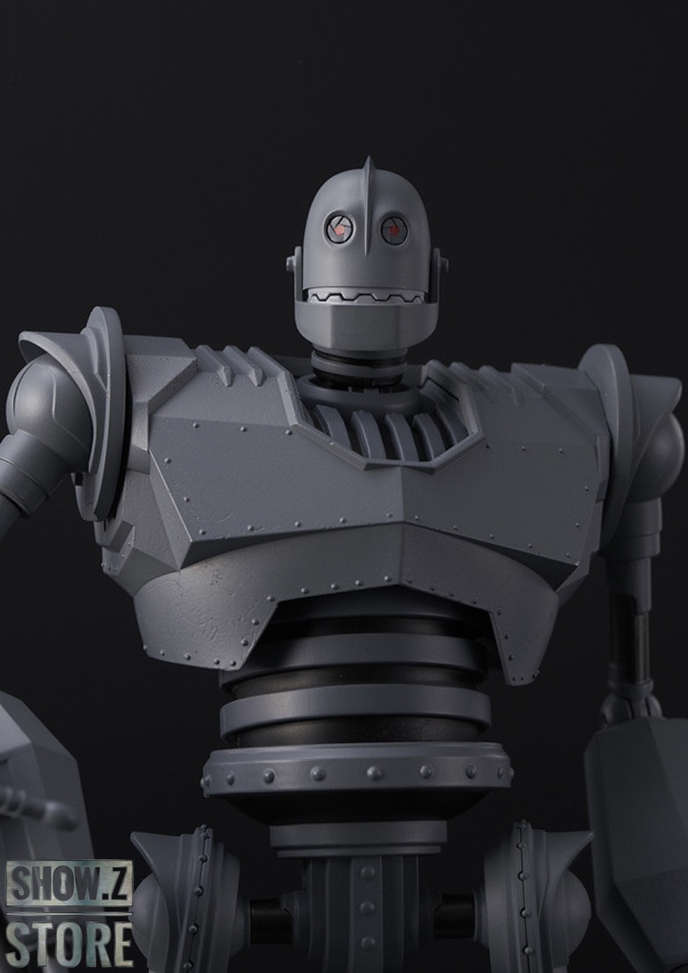 Grey metallic robot with articulated limbs and features Grey metallic robot with articulated limbs and features