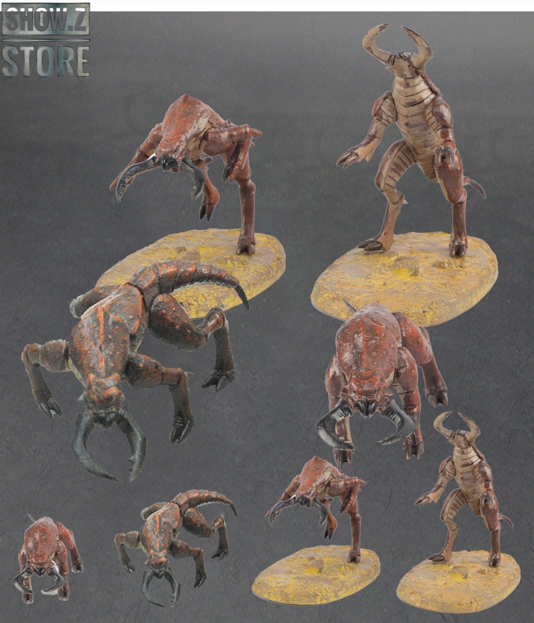 Rihio Multiabyss alien beasts lineup showing all four figure variants Rihio Multiabyss alien beasts lineup showing all four figure variants