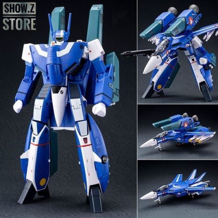 Valkyrie Factory VF-1J Maximilian Jenius Macross jet fighter blue Valkyrie Factory VF-1J Maximilian Jenius Macross jet fighter blue