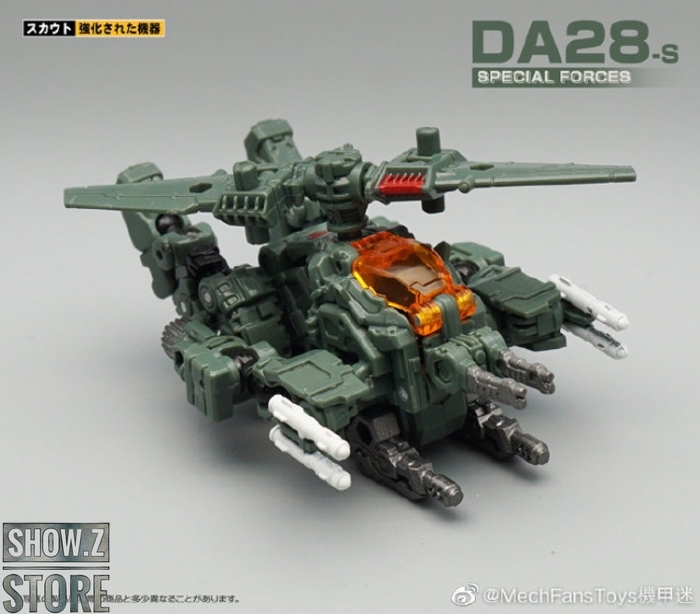 Green robot with glowing orange core and extended weapon systems Green robot with glowing orange core and extended weapon systems