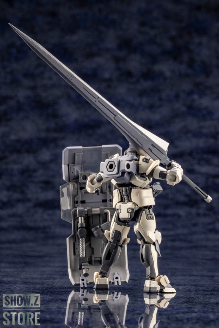 Front stance with large sword and shield accessories Front stance with large sword and shield accessories