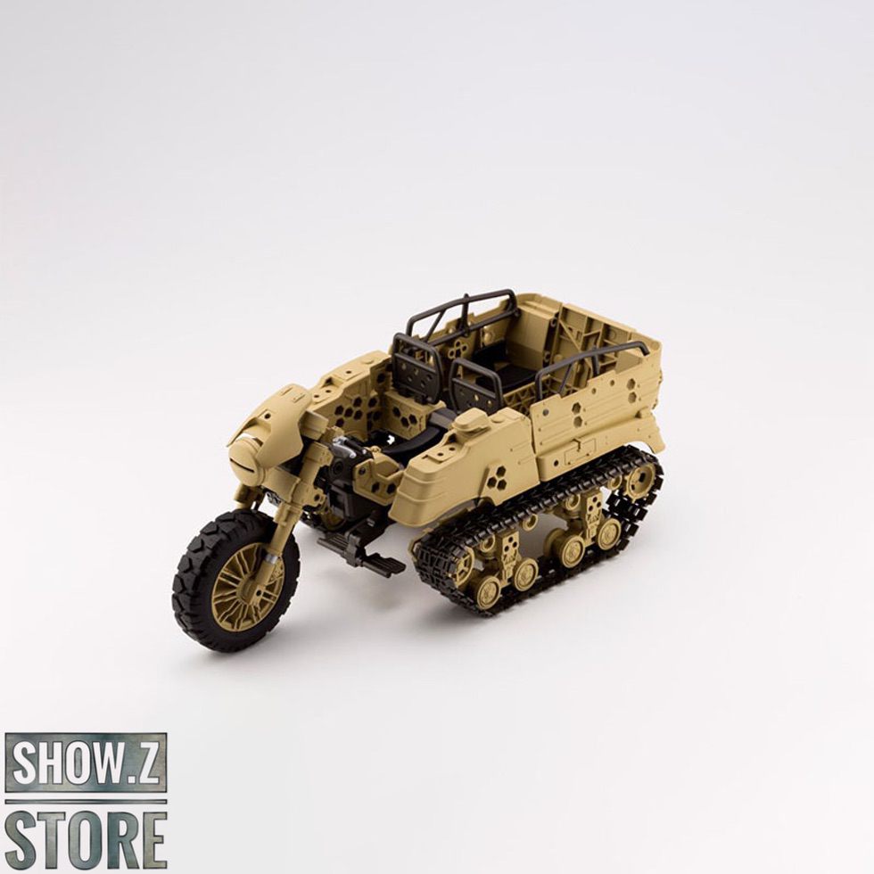 Beige and tan tracked Jiaolong crawler vehicle model Beige and tan tracked Jiaolong crawler vehicle model