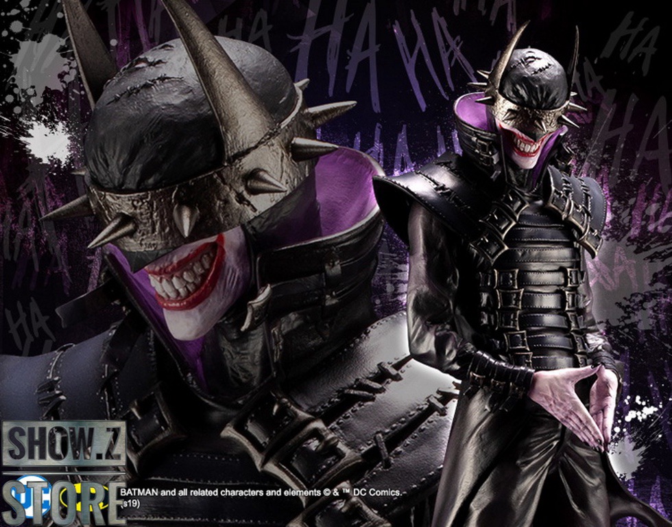 Batman Who Laughs in side profile with spiky bat ears Batman Who Laughs in side profile with spiky bat ears