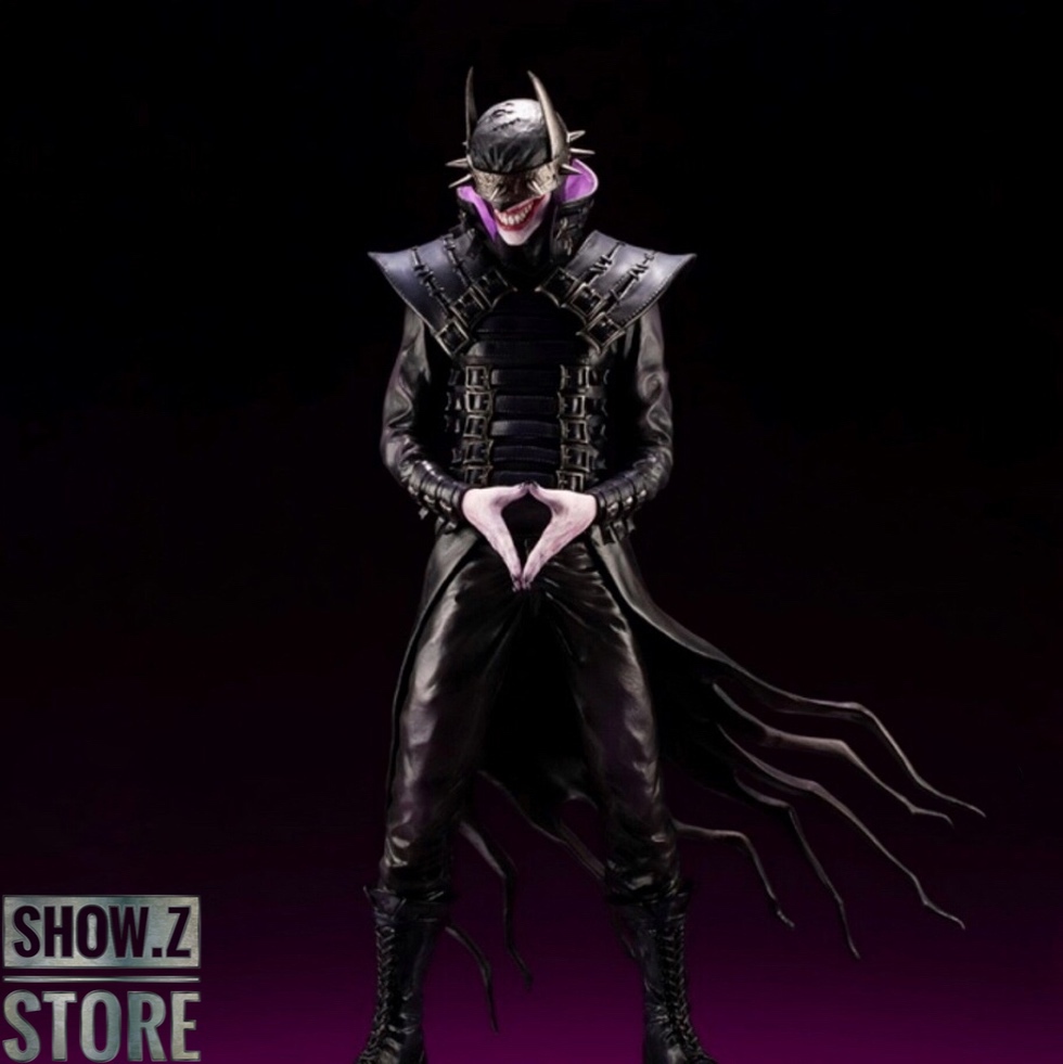 Batman Who Laughs figure with horns and menacing expression Batman Who Laughs figure with horns and menacing expression