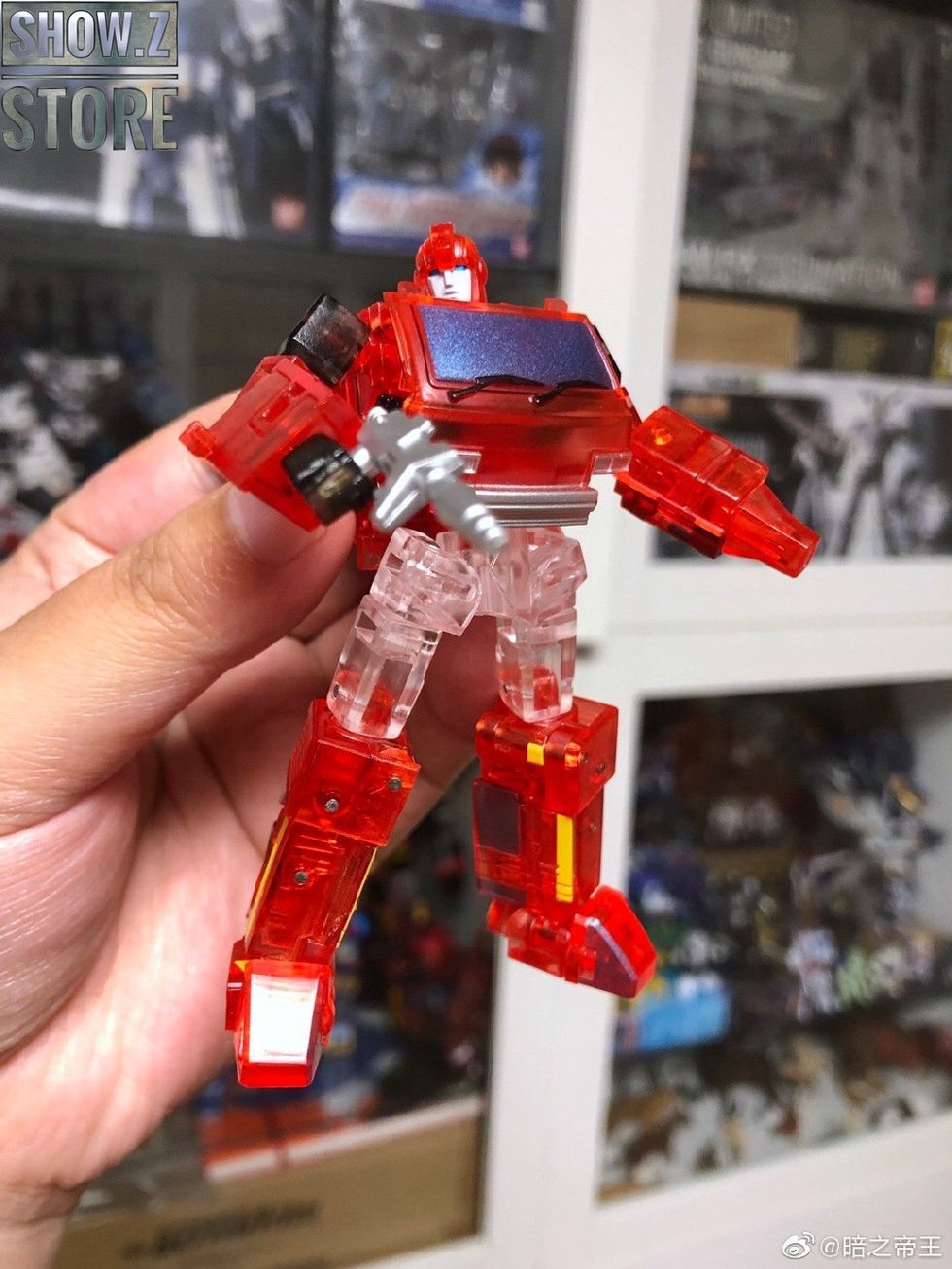 NewAge H-7T McCoy Ironhide clear plastic character in vehicle form NewAge H-7T McCoy Ironhide clear plastic character in vehicle form