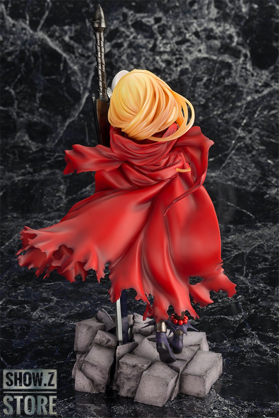 Evileye from Overlord with red cape flowing dynamically Evileye from Overlord with red cape flowing dynamically