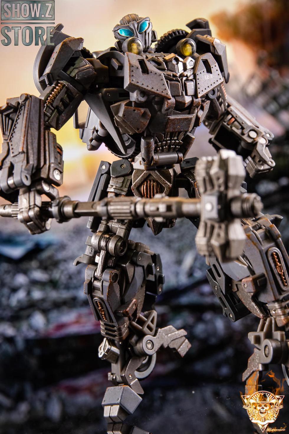 Toyworld WWII Bumblebee gray black armored soldier robot standing pose Toyworld WWII Bumblebee gray black armored soldier robot standing pose