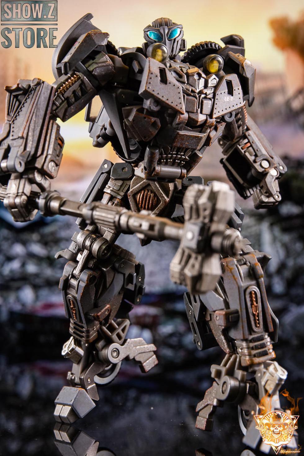 Toyworld Last Knight gray robot warrior figure evening sunset pose Toyworld Last Knight gray robot warrior figure evening sunset pose