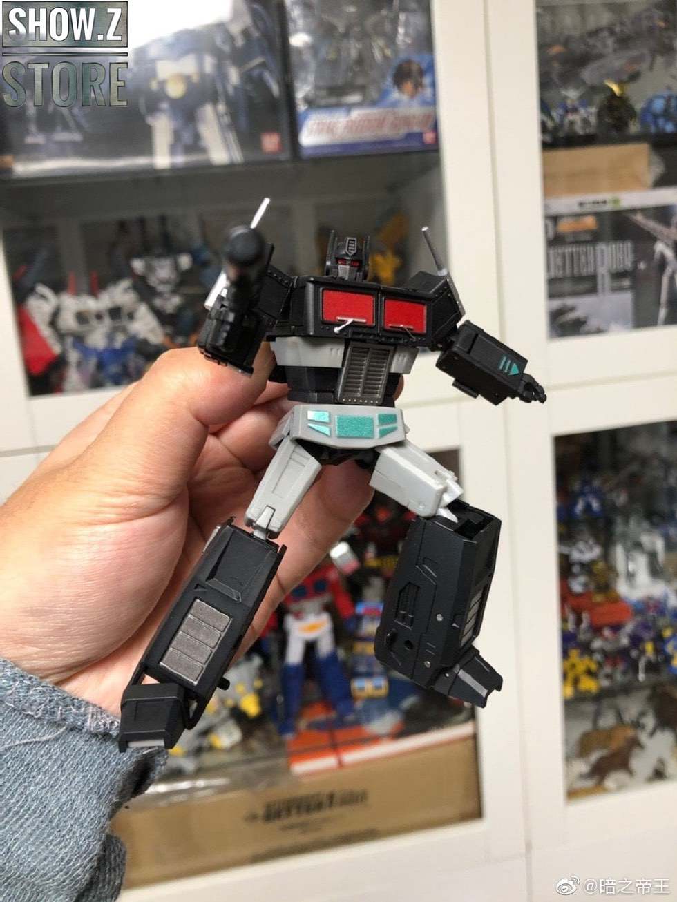 Optimus Prime Black figure showing detailed armor and design Optimus Prime Black figure showing detailed armor and design