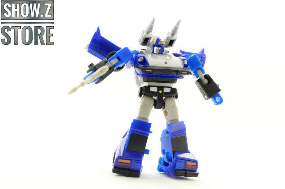 Bluestreak vehicle mode in compact blue and white form Bluestreak vehicle mode in compact blue and white form
