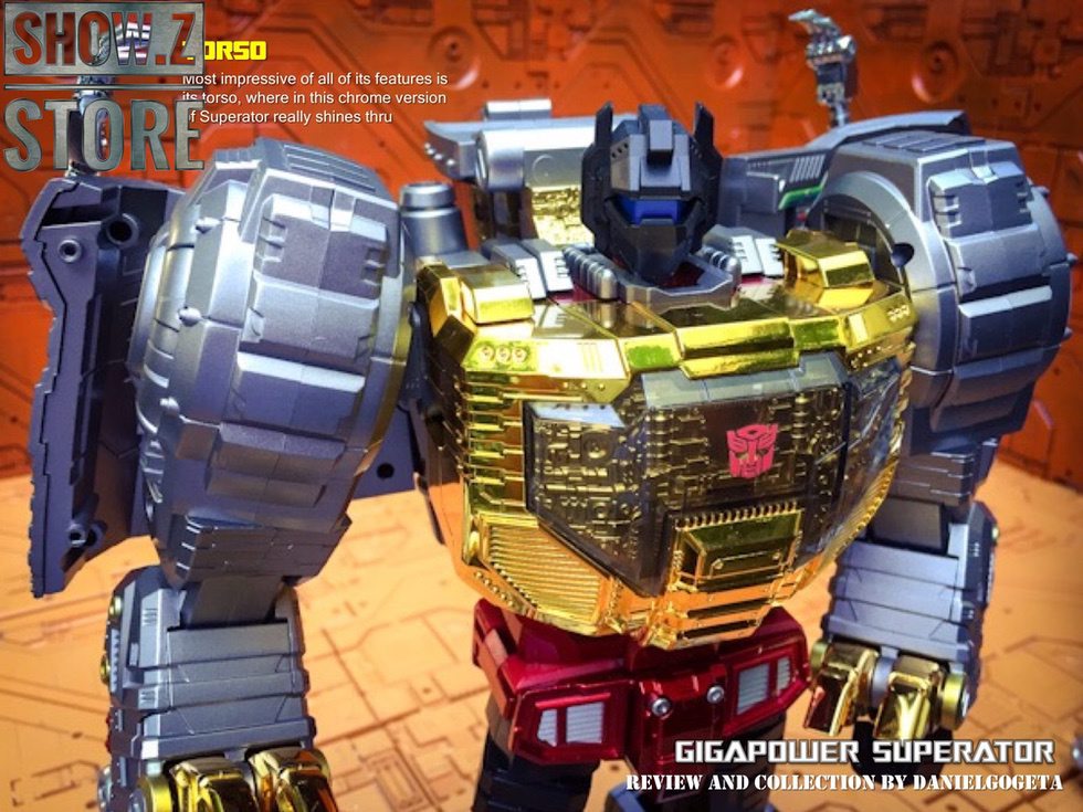 Superator Grimlock in robot mode with chrome finish Superator Grimlock in robot mode with chrome finish