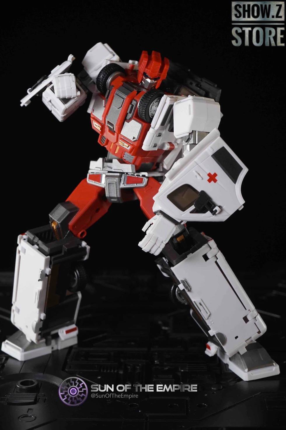 White and red First Aid emergency robot figure White and red First Aid emergency robot figure