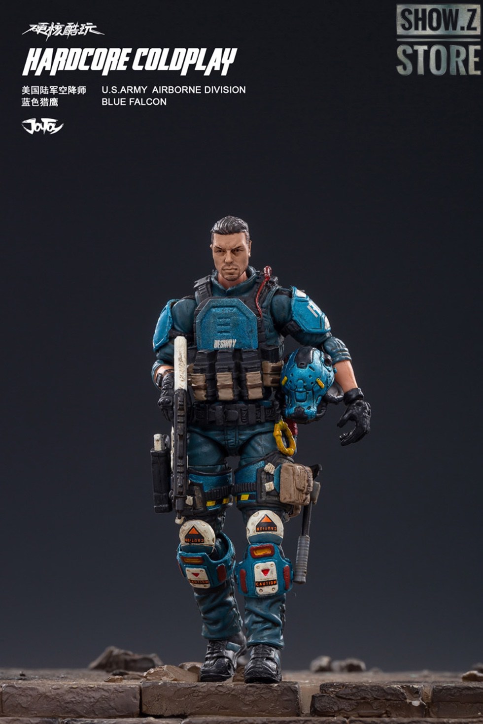 JoyToy Blue Falcon tactical figure with weapons and combat equipment detailed JoyToy Blue Falcon tactical figure with weapons and combat equipment detailed