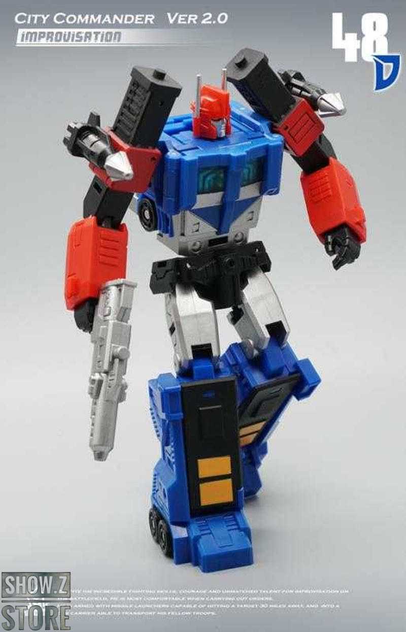 City Commander robot with multiple articulation poses angles City Commander robot with multiple articulation poses angles