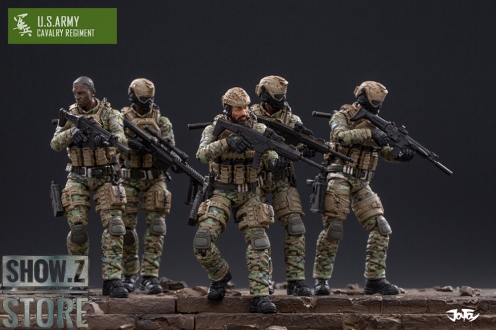 Individual US Army cavalry soldier with sniper rifle standing Individual US Army cavalry soldier with sniper rifle standing