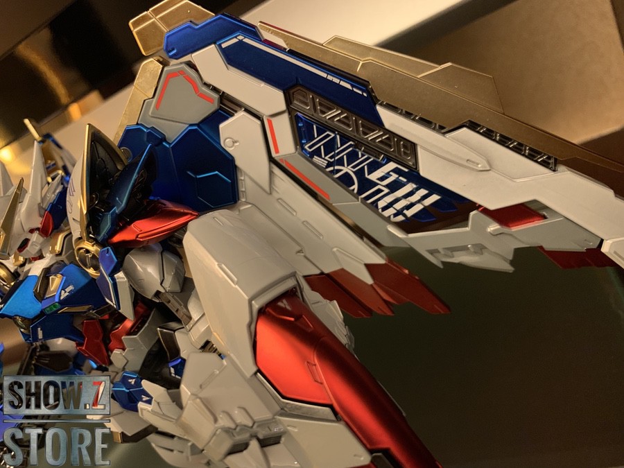 Custom Wing Gundam with sword weapon detailed side view Custom Wing Gundam with sword weapon detailed side view