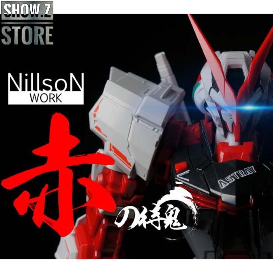 Nillson Work Gundam Astray Red Frame robot action pose with sword weapon Nillson Work Gundam Astray Red Frame robot action pose with sword weapon