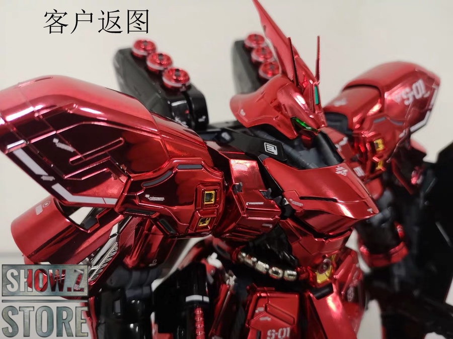 Detailed red gundam suit with mechanical armor panels Detailed red gundam suit with mechanical armor panels