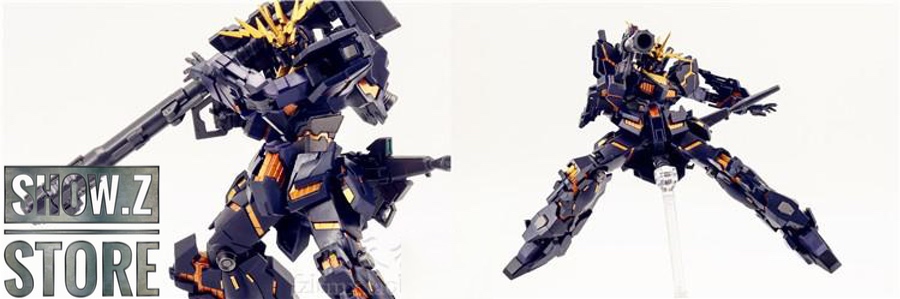 RX-0 Unicorn Gundam Banshee detailed weapon loadout display RX-0 Unicorn Gundam Banshee detailed weapon loadout display