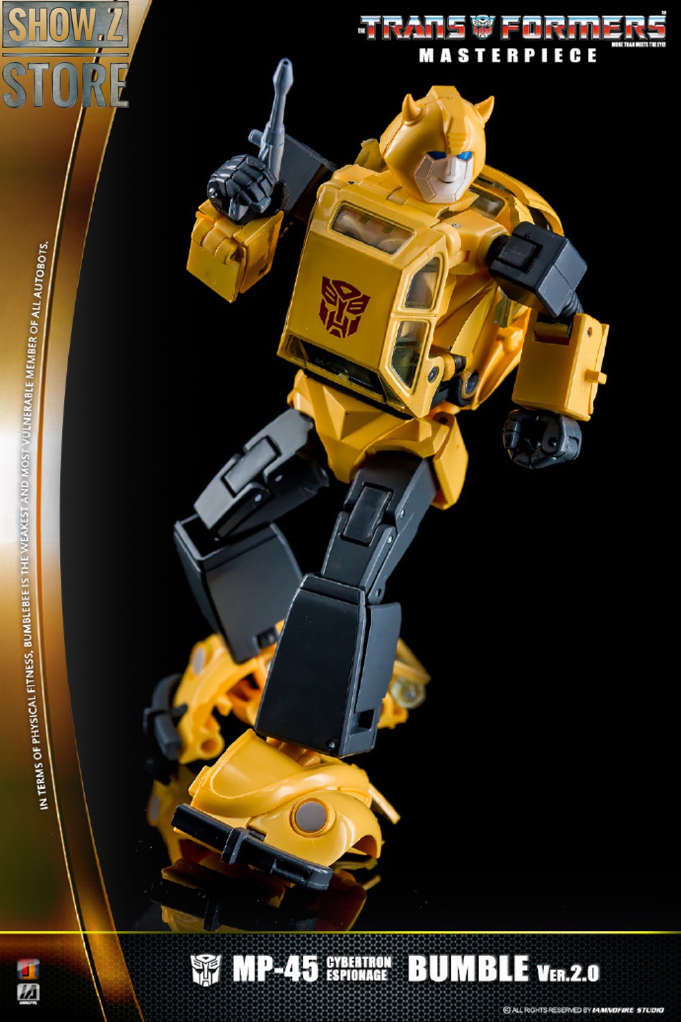 MP-45 Bumblebee Masterpiece Series yellow and black colors MP-45 Bumblebee Masterpiece Series yellow and black colors