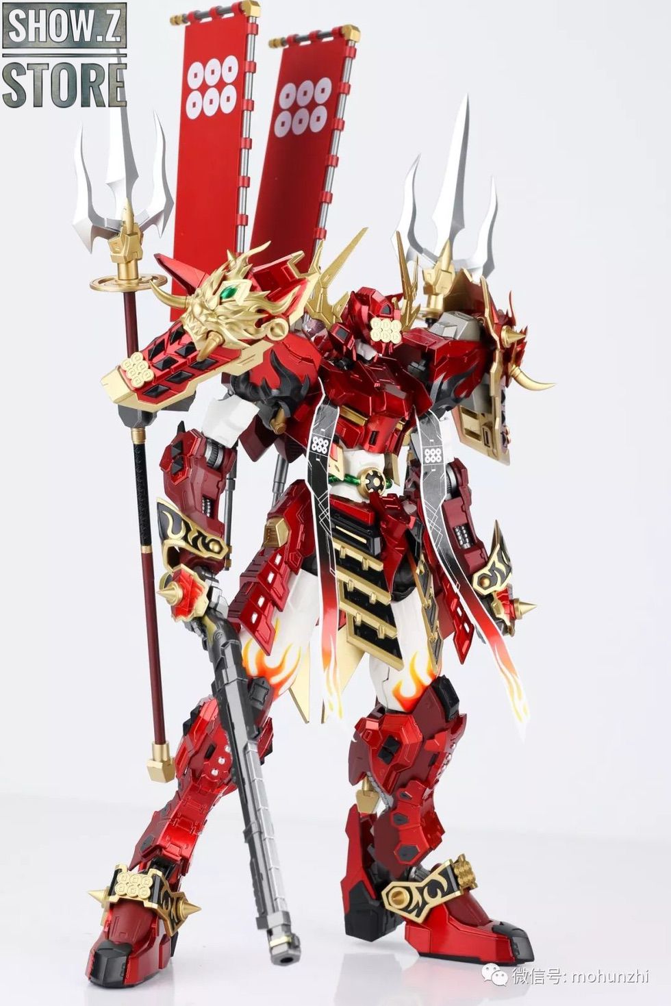 Devil Hunter DH-02 red Musha Samurai Gundam robot outdoor Devil Hunter DH-02 red Musha Samurai Gundam robot outdoor