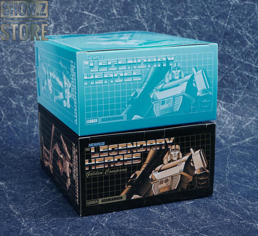 Legendary Heroes Agamemnon Megatron gold version with sword accessory displayed Legendary Heroes Agamemnon Megatron gold version with sword accessory displayed