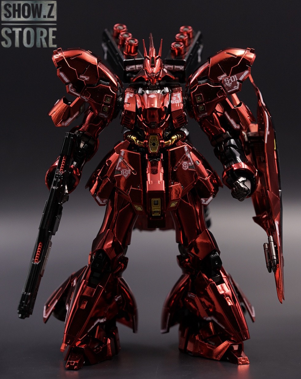 MSN-04 Sazabi red mobile suit custom paint detail MSN-04 Sazabi red mobile suit custom paint detail