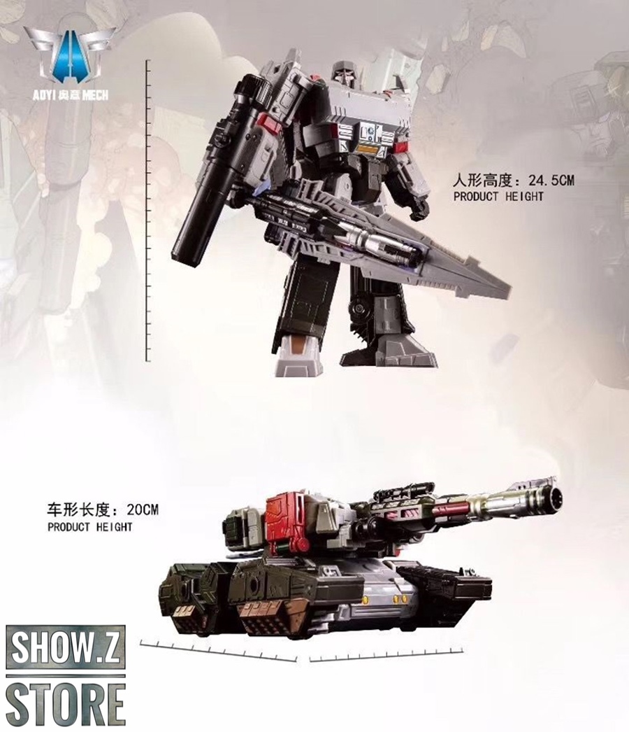 Aoyi H6002-10B Megatron robot showing detailed construction and mechanical engineering Aoyi H6002-10B Megatron robot showing detailed construction and mechanical engineering