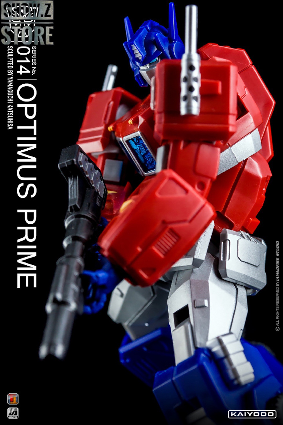 Robot holding dual rifles with mechanical joints visible Robot holding dual rifles with mechanical joints visible