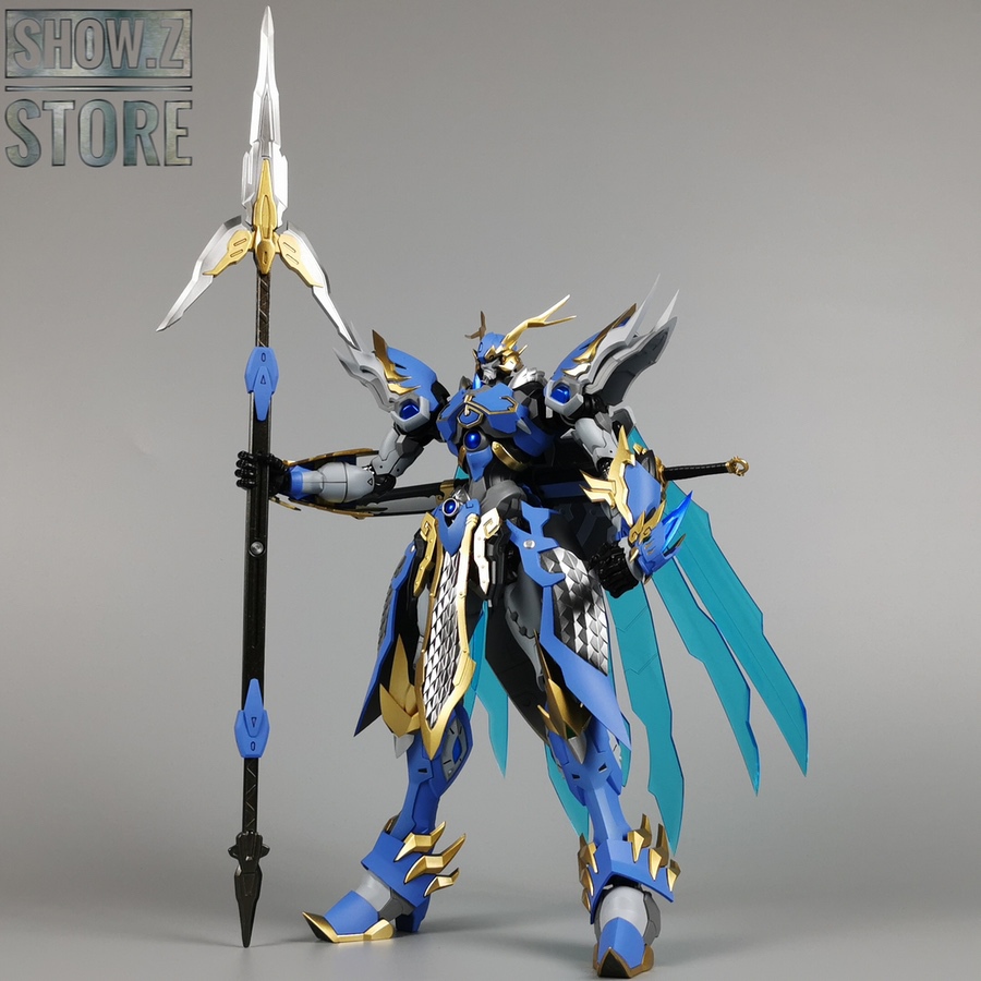Wushuang Model MJ01 Zhao Yun Zilong warrior robot with blue and gold armor Wushuang Model MJ01 Zhao Yun Zilong warrior robot with blue and gold armor