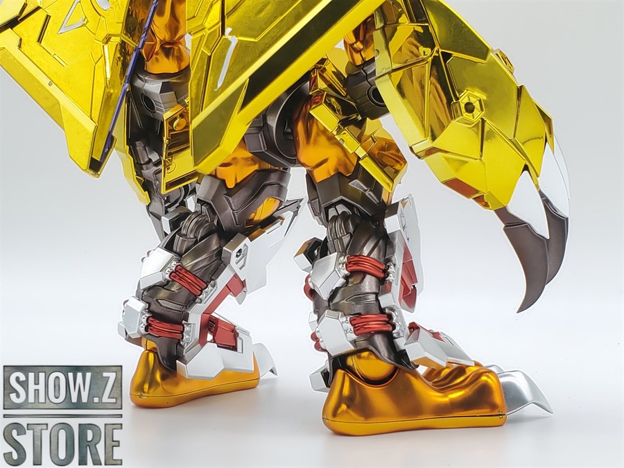 Digimon Wargreymon articulated model showing detailed armor and monster design Digimon Wargreymon articulated model showing detailed armor and monster design