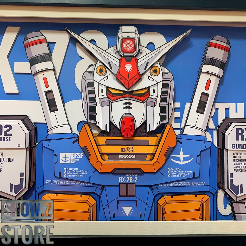 Framed 3D Gundam RX-78-2 wall hanging decoration Framed 3D Gundam RX-78-2 wall hanging decoration