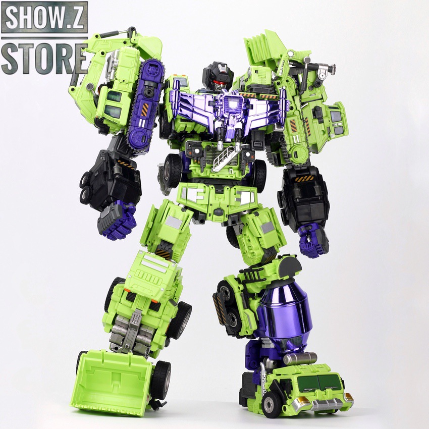 Generation Toy Gravity Builder Devastator lime green metallic robot Generation Toy Gravity Builder Devastator lime green metallic robot