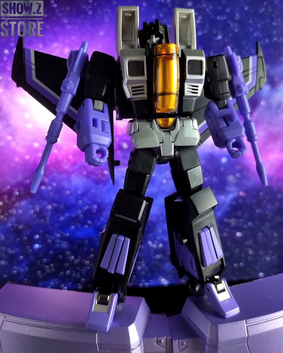 NewAge H15 Samael Skywarp transforming robot with purple and black armor NewAge H15 Samael Skywarp transforming robot with purple and black armor