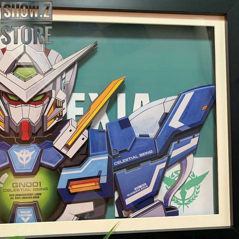 Framed anime Gundam Exia 3D art display piece Framed anime Gundam Exia 3D art display piece