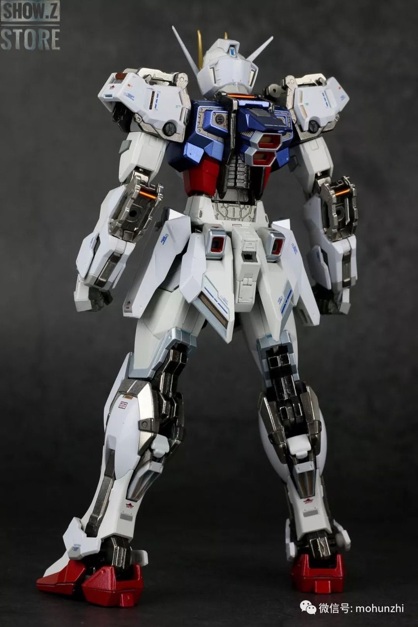 White red strike gundam in combat ready position White red strike gundam in combat ready position