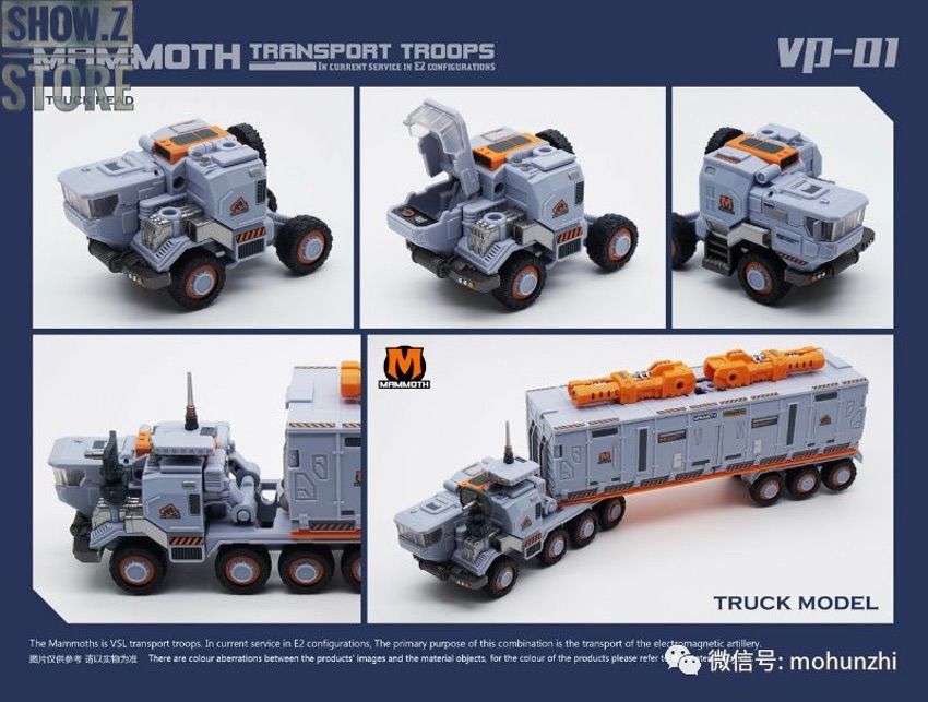 Gray transport truck robot with orange and white details Gray transport truck robot with orange and white details
