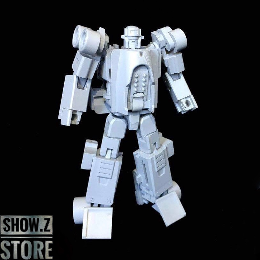 White plastic drag strip robot in vehicle mode White plastic drag strip robot in vehicle mode
