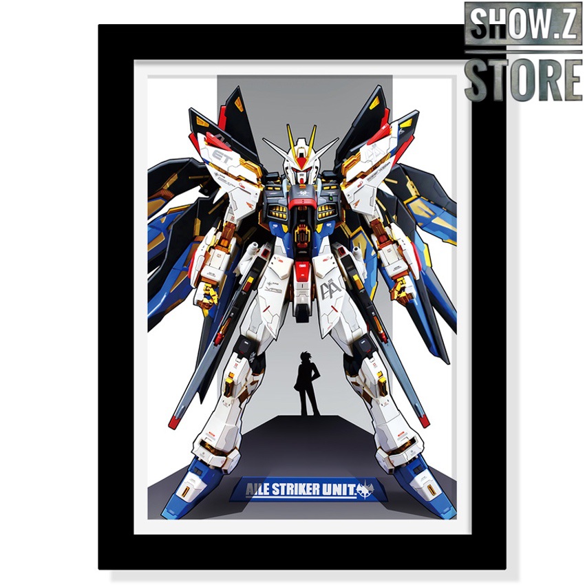 Framed GAT-X105 Aile Strike Gundam 3D wall art display poster Framed GAT-X105 Aile Strike Gundam 3D wall art display poster