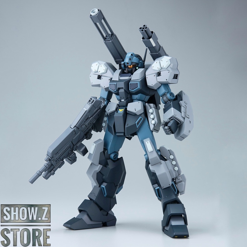 Daban MG Jesta Cannon Gundam white blue model front view Daban MG Jesta Cannon Gundam white blue model front view