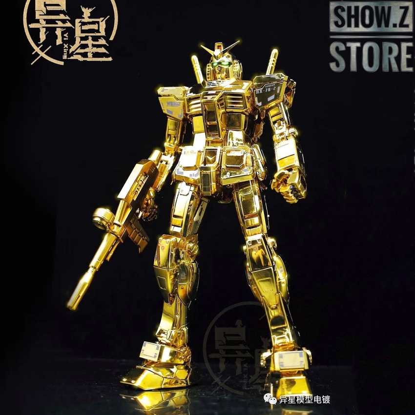 Golden RX-78-2 Gundam Ver.3.0 custom metal coating finish Golden RX-78-2 Gundam Ver.3.0 custom metal coating finish