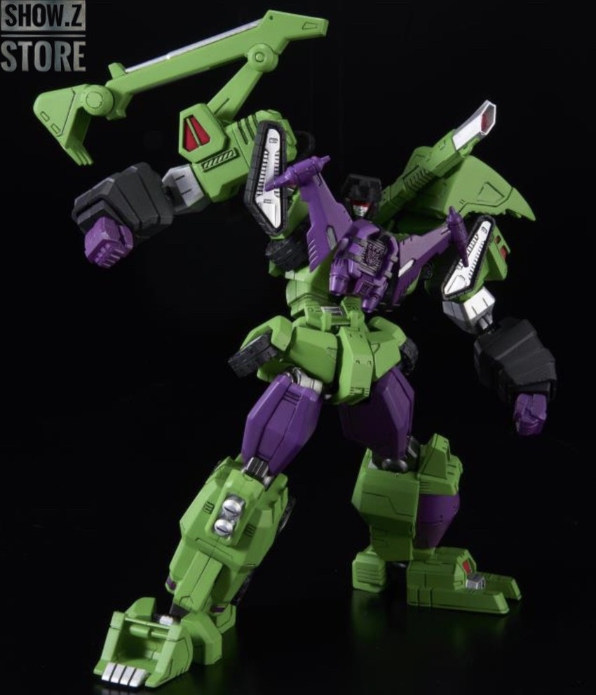 Flame Toys Furai Devastator robot green and purple fully assembled figure Flame Toys Furai Devastator robot green and purple fully assembled figure