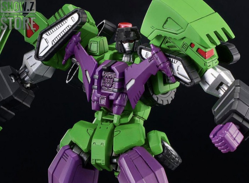 Flame Toys Furai Devastator robot action pose with extended mechanical limbs Flame Toys Furai Devastator robot action pose with extended mechanical limbs