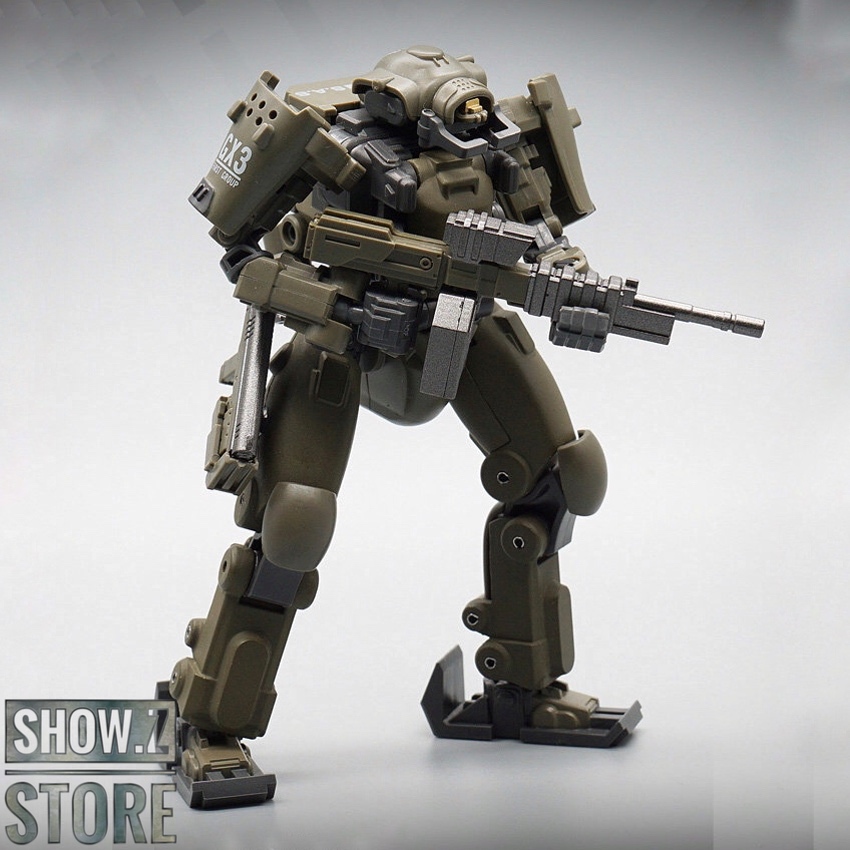 Olive green AGS-01 Stellar Knights military mech in standing pose Olive green AGS-01 Stellar Knights military mech in standing pose