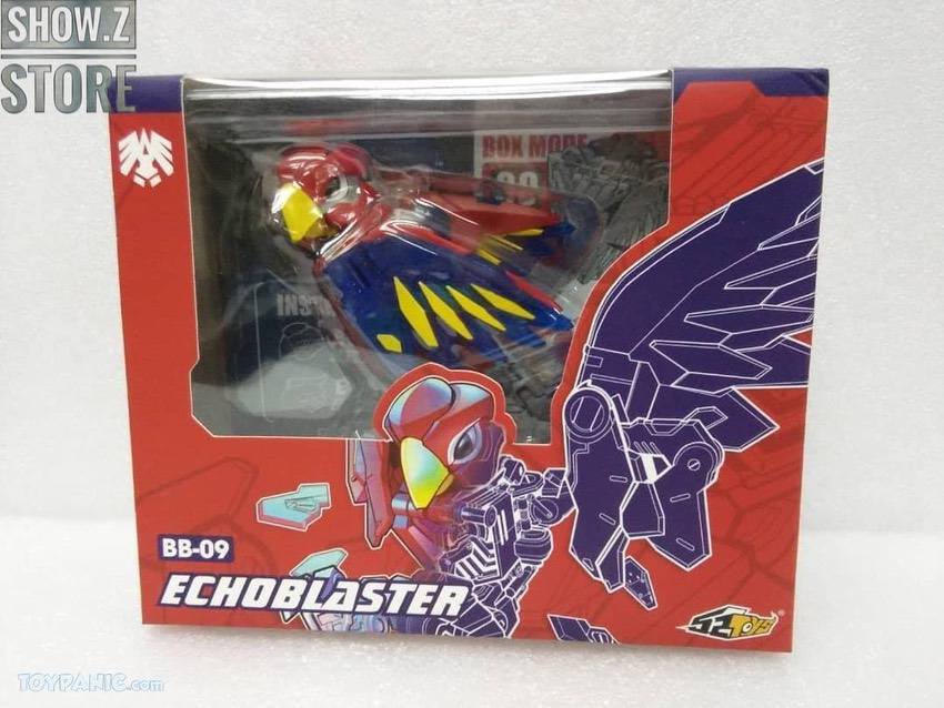 52Toys BeastBox BB-09 Echoblaster red blue transformation figure 52Toys BeastBox BB-09 Echoblaster red blue transformation figure